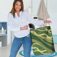Polynesian Puakeniken Pikake Twisted Lei Laundry Basket Emerald - Polynesian Pride