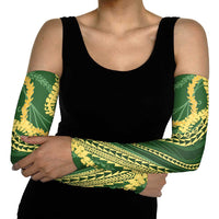 Polynesian Puakeniken Pikake Twisted Lei Arm Sleeves Emerald - Polynesian Pride