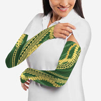 Polynesian Puakeniken Pikake Twisted Lei Arm Sleeves Emerald - Polynesian Pride