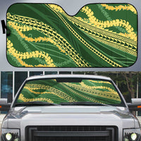 Polynesian Puakeniken Pikake Twisted Lei Auto Sun Shade Emerald - Polynesian Pride