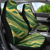 Polynesian Puakeniken Pikake Twisted Lei Car Seat Cover Emerald - Polynesian Pride