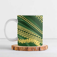 Polynesian Puakeniken Pikake Twisted Lei Ceramic Mug Emerald - Polynesian Pride