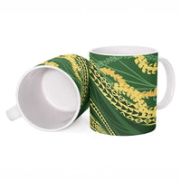 Polynesian Puakeniken Pikake Twisted Lei Ceramic Mug Emerald - Polynesian Pride