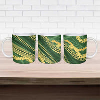 Polynesian Puakeniken Pikake Twisted Lei Ceramic Mug Emerald - Polynesian Pride