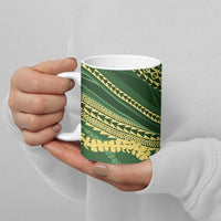 Polynesian Puakeniken Pikake Twisted Lei Ceramic Mug Emerald - Polynesian Pride