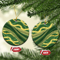 Polynesian Puakeniken Pikake Twisted Lei Ceramic Ornament Emerald - Polynesian Pride