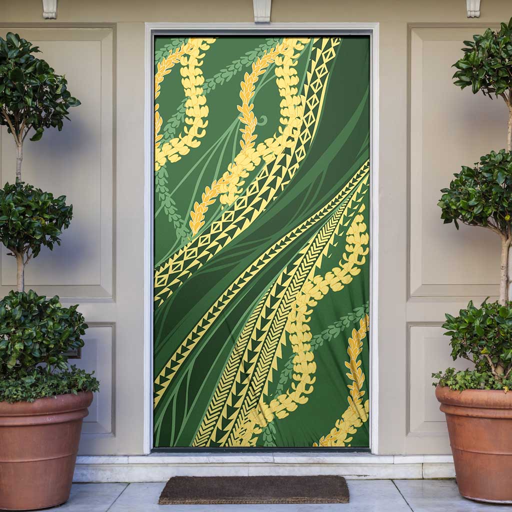 Polynesian Puakeniken Pikake Twisted Lei Door Cover Emerald - Polynesian Pride