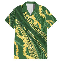 Polynesian Puakeniken Pikake Twisted Lei Hawaiian Shirt Emerald - Polynesian Pride