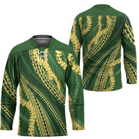 Polynesian Puakeniken Pikake Twisted Lei Hockey Jersey Emerald - Polynesian Pride