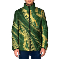 Polynesian Puakeniken Pikake Twisted Lei Padded Jacket Emerald - Polynesian Pride
