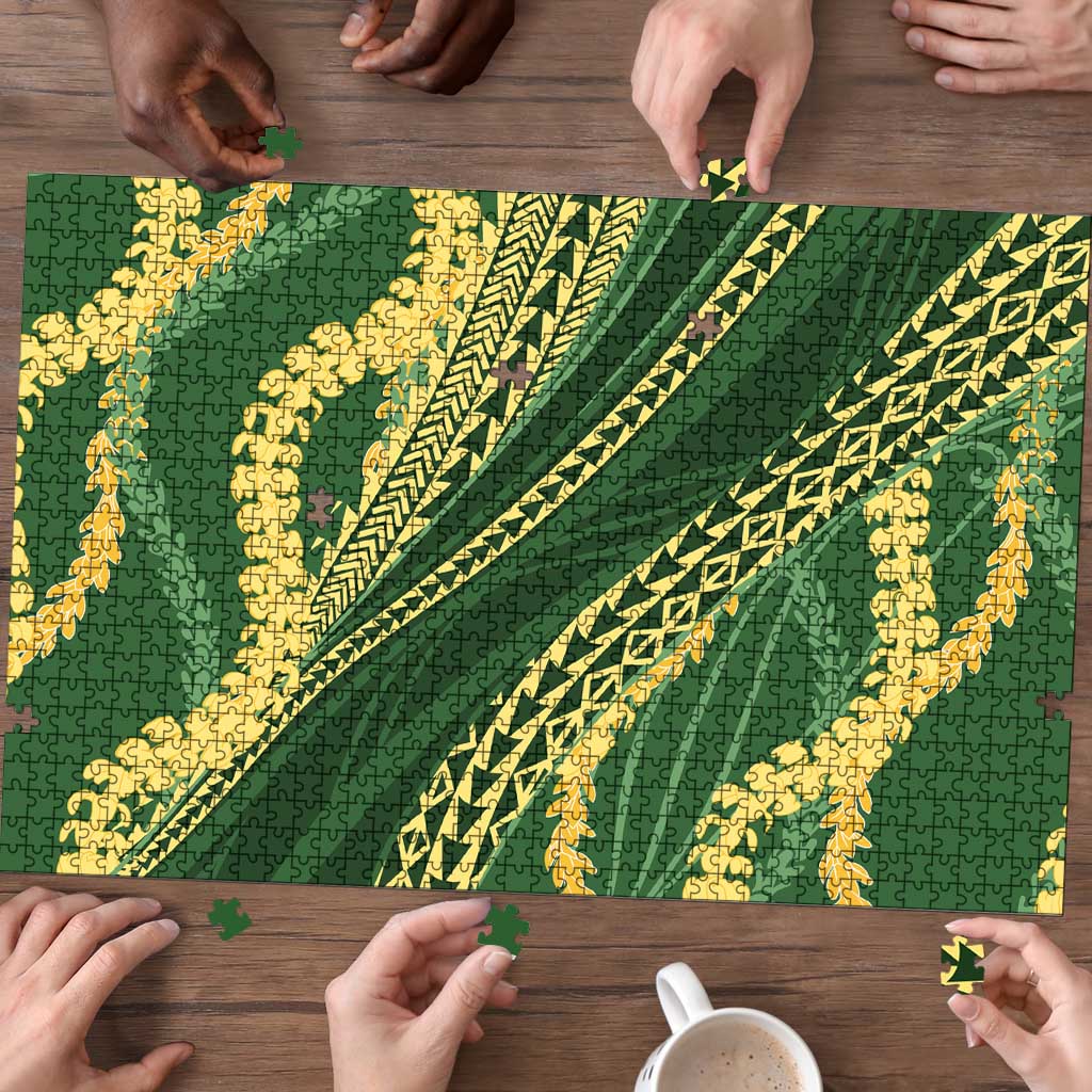 Polynesian Puakeniken Pikake Twisted Lei Puzzle Emerald - Polynesian Pride