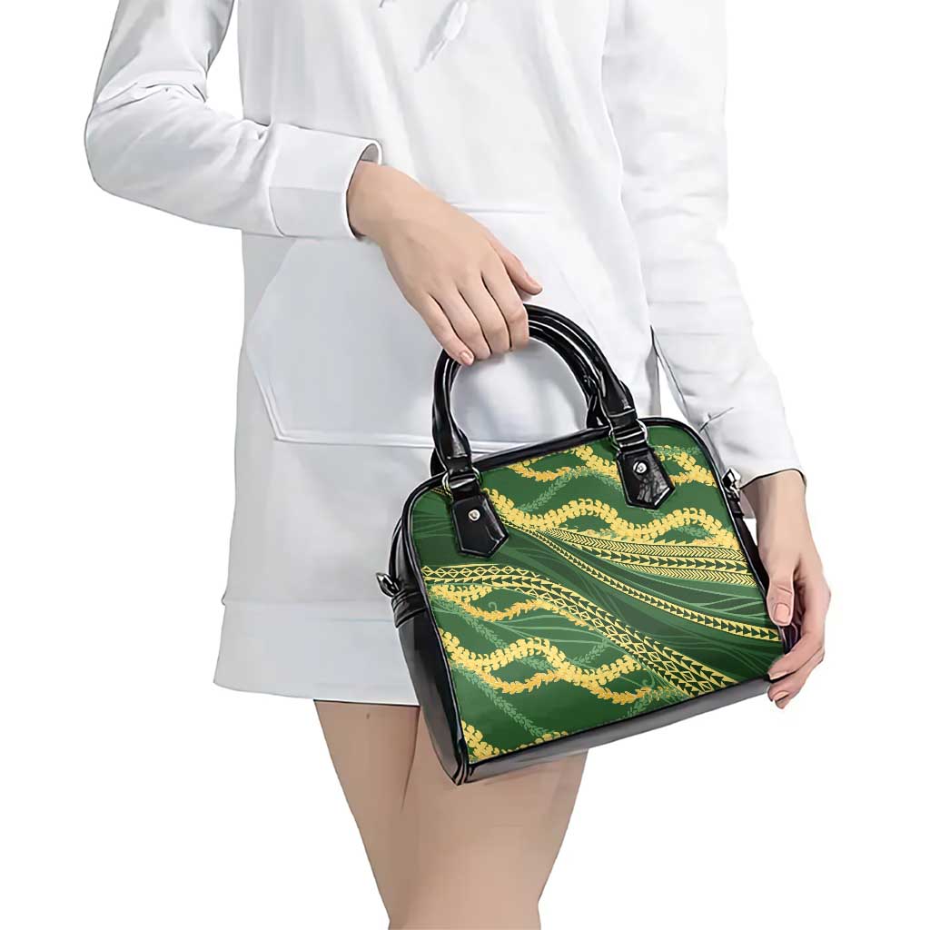 Polynesian Puakeniken Pikake Twisted Lei Shoulder Handbag Emerald - Polynesian Pride
