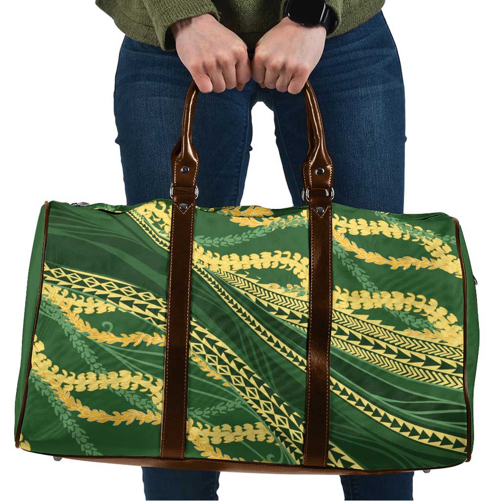 Polynesian Puakeniken Pikake Twisted Lei Travel Bag Emerald - Polynesian Pride