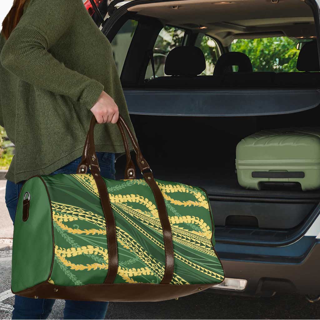 Polynesian Puakeniken Pikake Twisted Lei Travel Bag Emerald - Polynesian Pride