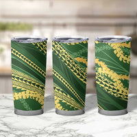 Polynesian Puakeniken Pikake Twisted Lei Tumbler Cup Emerald - Polynesian Pride