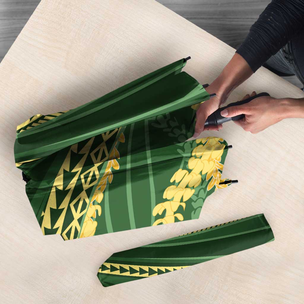 Polynesian Puakeniken Pikake Twisted Lei Umbrella Emerald - Polynesian Pride