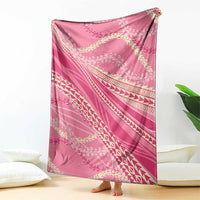 Polynesian Puakeniken Pikake Twisted Lei Blanket Rose Pink - Polynesian Pride