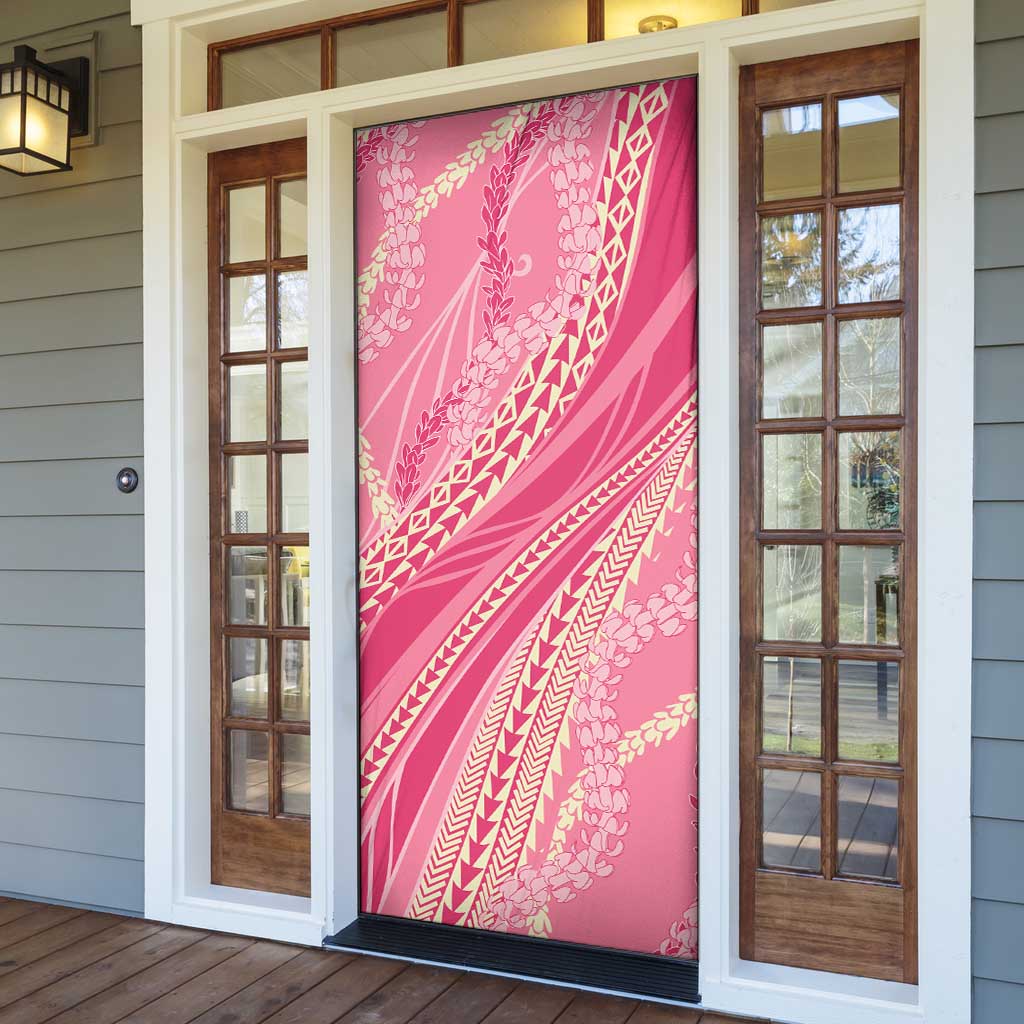 Polynesian Puakeniken Pikake Twisted Lei Door Cover Rose Pink - Polynesian Pride