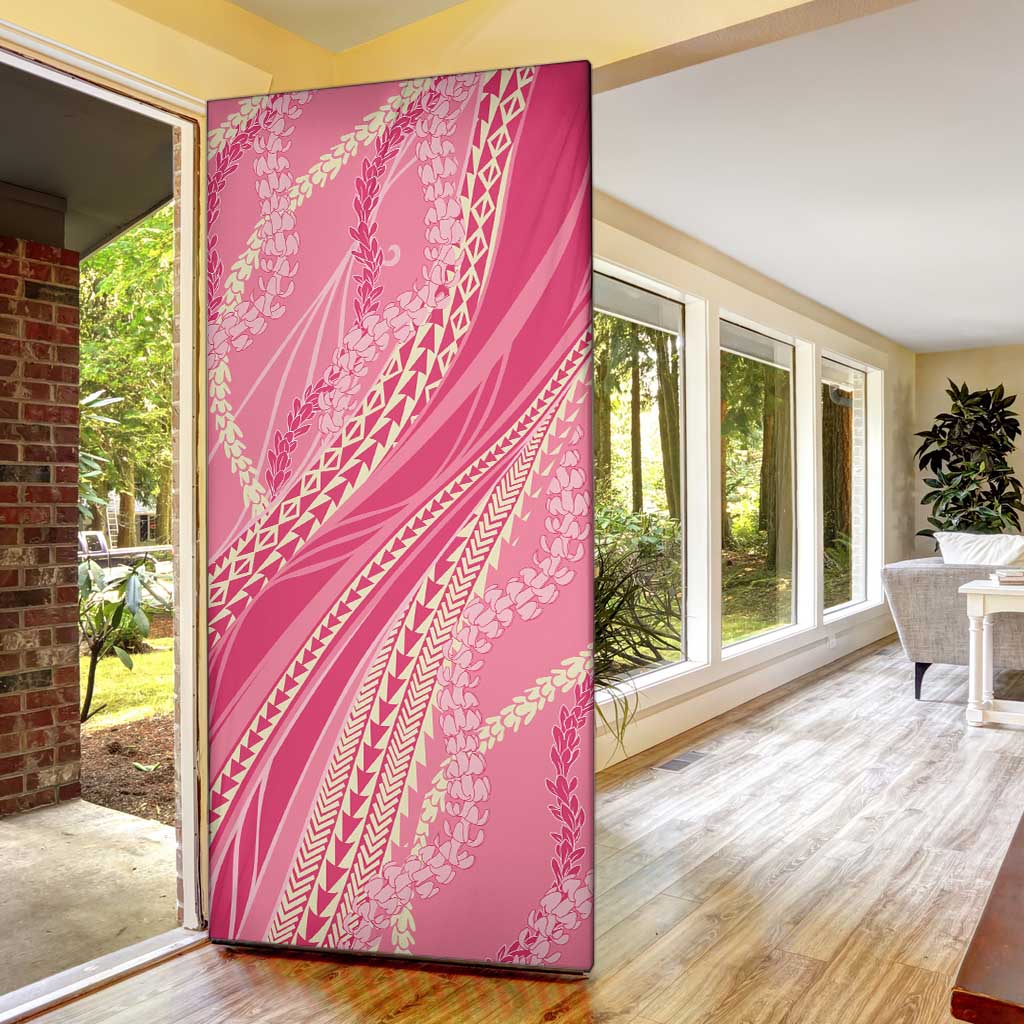 Polynesian Puakeniken Pikake Twisted Lei Door Cover Rose Pink - Polynesian Pride