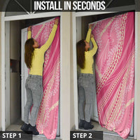 Polynesian Puakeniken Pikake Twisted Lei Door Cover Rose Pink - Polynesian Pride