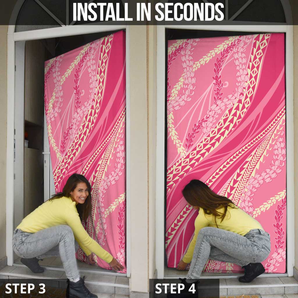Polynesian Puakeniken Pikake Twisted Lei Door Cover Rose Pink - Polynesian Pride