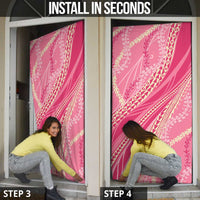 Polynesian Puakeniken Pikake Twisted Lei Door Cover Rose Pink - Polynesian Pride