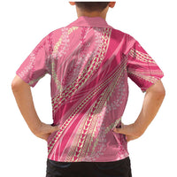 Polynesian Puakeniken Pikake Twisted Lei Family Matching Mermaid Dress and Hawaiian Shirt Rose Pink - Polynesian Pride