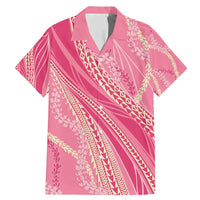 Polynesian Puakeniken Pikake Twisted Lei Family Matching Mermaid Dress and Hawaiian Shirt Rose Pink - Polynesian Pride