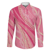 Polynesian Puakeniken Pikake Twisted Lei Family Matching Puletasi and Hawaiian Shirt Rose Pink - Polynesian Pride