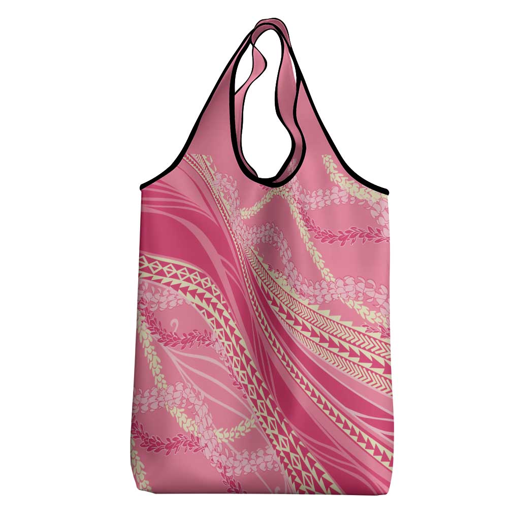 Polynesian Puakeniken Pikake Twisted Lei Grocery Bag Rose Pink - Polynesian Pride