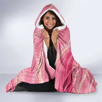 Polynesian Puakeniken Pikake Twisted Lei Hooded Blanket Rose Pink - Polynesian Pride