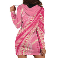 Polynesian Puakeniken Pikake Twisted Lei Hoodie Dress Rose Pink - Polynesian Pride