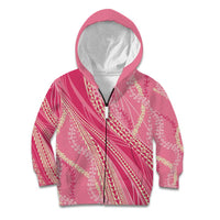 Polynesian Puakeniken Pikake Twisted Lei Kid Hoodie Rose Pink - Polynesian Pride