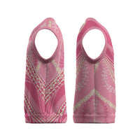 Polynesian Puakeniken Pikake Twisted Lei Christmas Knitted V-Neck Vest Rose Pink - Polynesian Pride