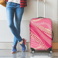Polynesian Puakeniken Pikake Twisted Lei Luggage Cover Rose Pink - Polynesian Pride