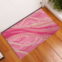 Polynesian Puakeniken Pikake Twisted Lei Rubber Doormat Rose Pink - Polynesian Pride