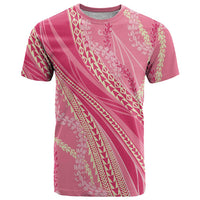 Polynesian Puakeniken Pikake Twisted Lei T Shirt Rose Pink - Polynesian Pride