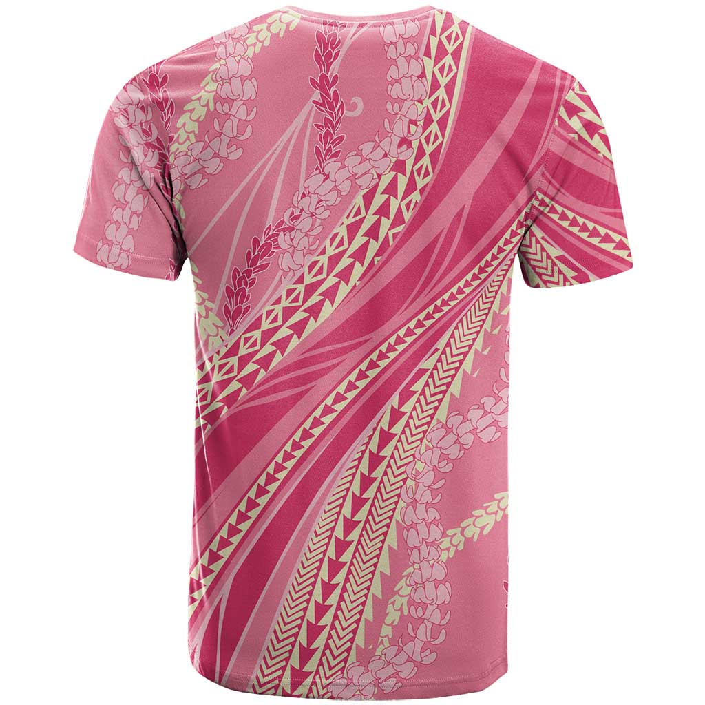 Polynesian Puakeniken Pikake Twisted Lei T Shirt Rose Pink - Polynesian Pride