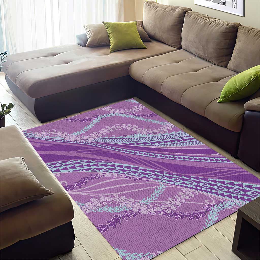Polynesian Puakeniken Pikake Twisted Lei Area Rug Amethys - Polynesian Pride