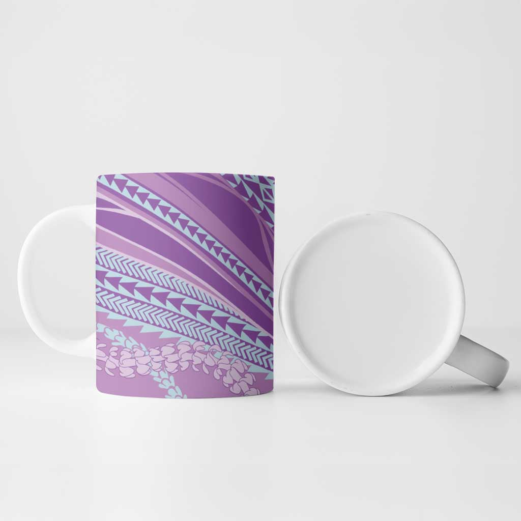 Polynesian Puakeniken Pikake Twisted Lei Ceramic Mug Amethys - Polynesian Pride