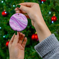 Polynesian Puakeniken Pikake Twisted Lei Ceramic Ornament Amethys - Polynesian Pride