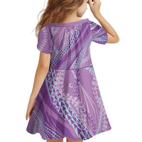 Polynesian Puakeniken Pikake Twisted Lei Family Matching Mermaid Dress and Hawaiian Shirt Amethys - Polynesian Pride