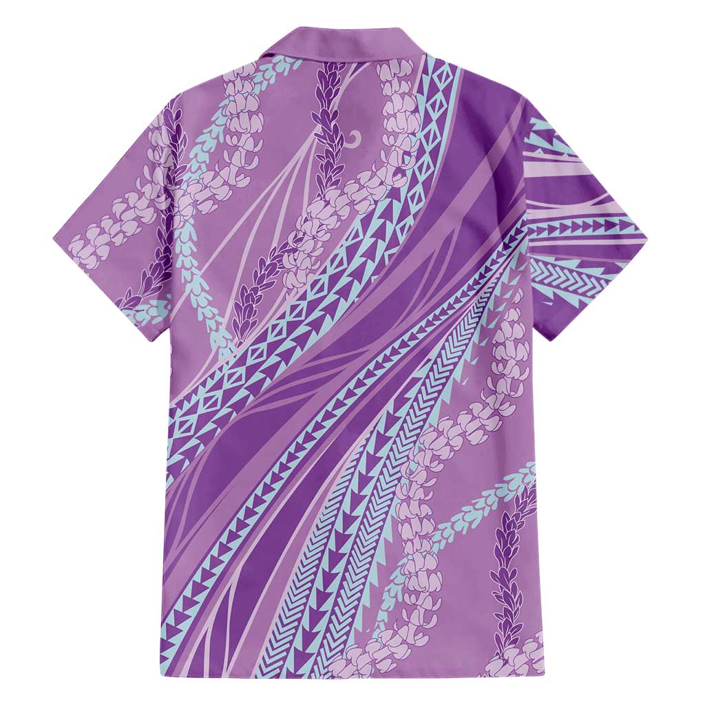Polynesian Puakeniken Pikake Twisted Lei Family Matching Off Shoulder Maxi Dress and Hawaiian Shirt Amethys - Polynesian Pride