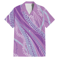 Polynesian Puakeniken Pikake Twisted Lei Family Matching Short Sleeve Bodycon Dress and Hawaiian Shirt Amethys - Polynesian Pride