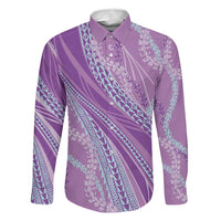 Polynesian Puakeniken Pikake Twisted Lei Family Matching Tank Maxi Dress and Hawaiian Shirt Amethys - Polynesian Pride