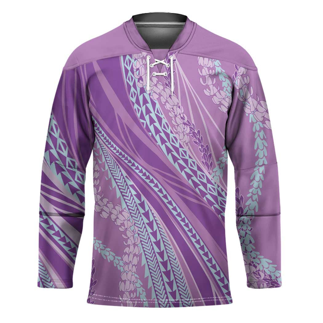 Polynesian Puakeniken Pikake Twisted Lei Hockey Jersey Amethys - Polynesian Pride