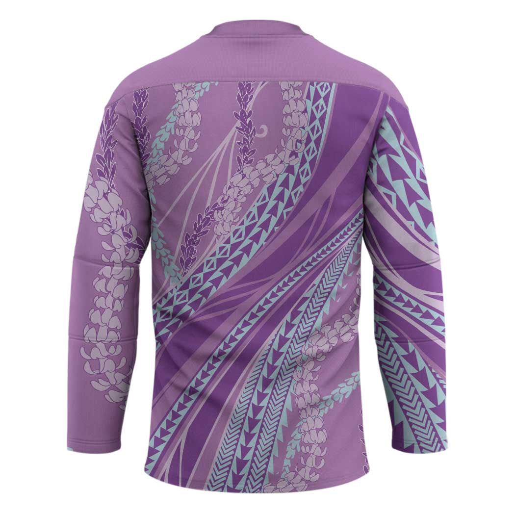 Polynesian Puakeniken Pikake Twisted Lei Hockey Jersey Amethys - Polynesian Pride