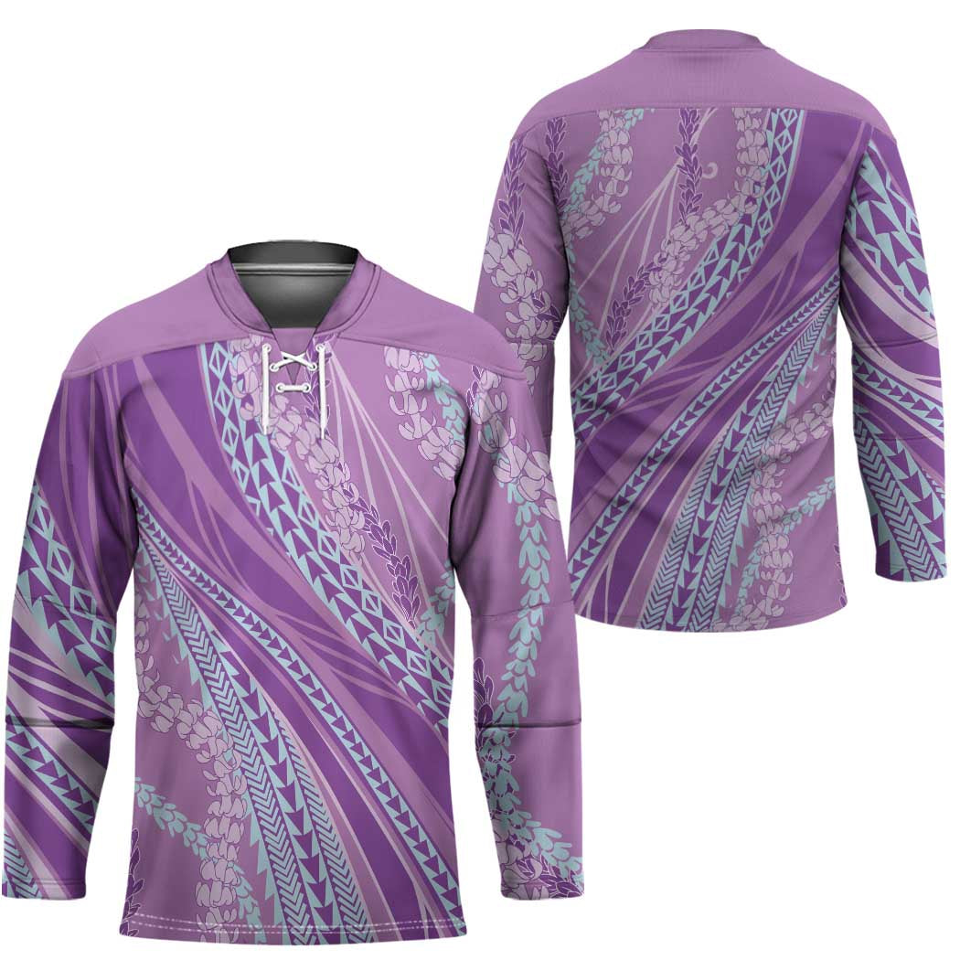 Polynesian Puakeniken Pikake Twisted Lei Hockey Jersey Amethys - Polynesian Pride
