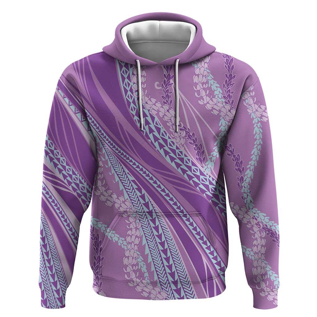 Polynesian Puakeniken Pikake Twisted Lei Hoodie Amethys - Polynesian Pride