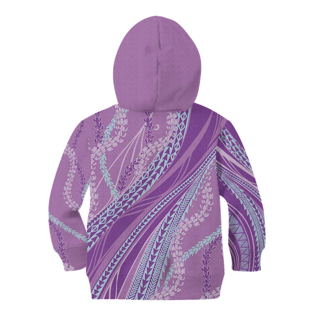 Polynesian Puakeniken Pikake Twisted Lei Kid Hoodie Amethys - Polynesian Pride